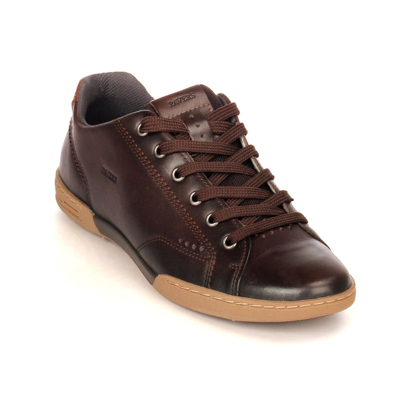 Low Top Leather Sneakers For Men - Brown - Sneakers - Pavers England