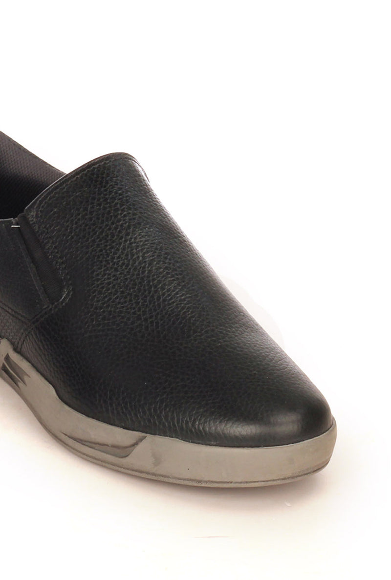 Casual Leather Loafers For Men - Black - Comfort Fits - Pavers England