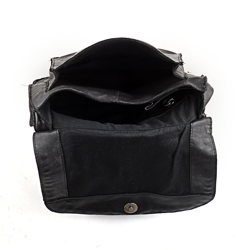 Leather Sling Bag for Women with Triple Compartments