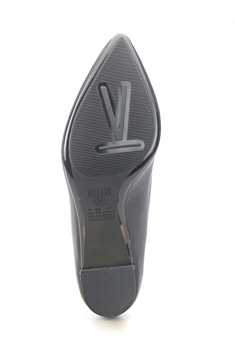 Metallic High-Heel Shoes - Black - Pavers England