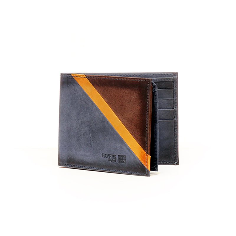 Multi Colorblocked Leather Wallet For Men