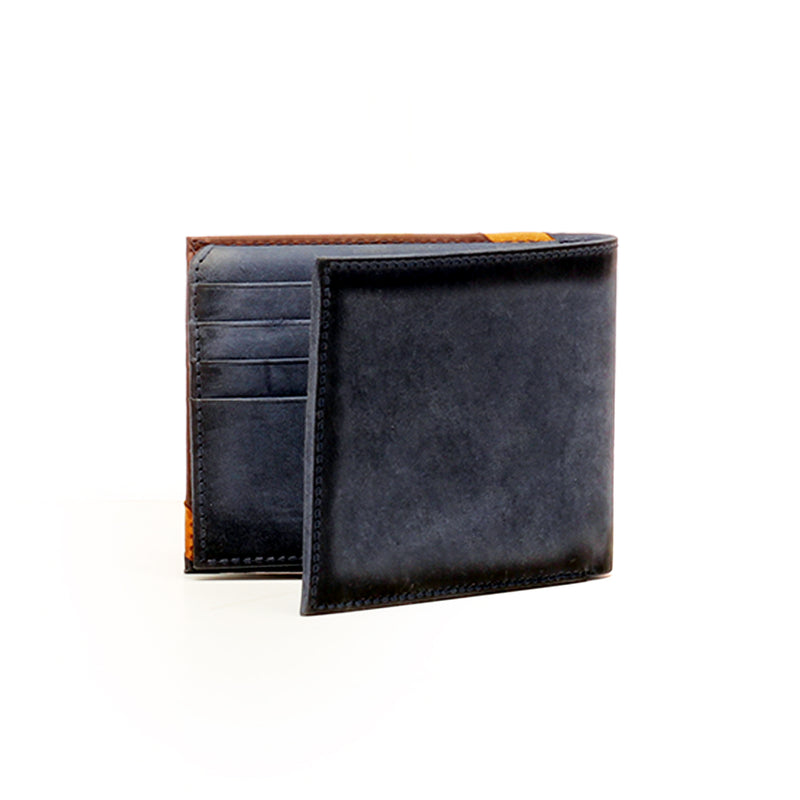 Multi Colorblocked Leather Wallet For Men