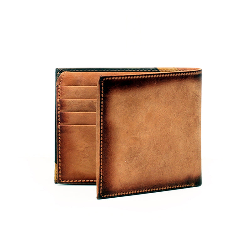 Multi Colorblocked Leather Wallet For Men