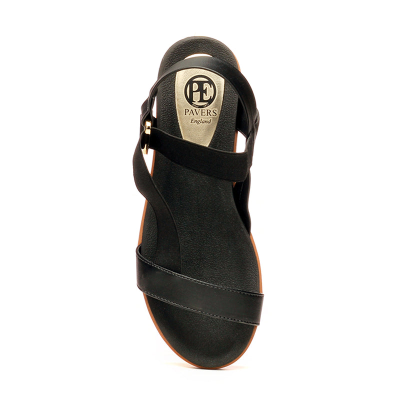 Ankle Strap Trainer Sandals for Women - Black