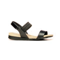 Flat Sandals with Velcro straps for Women - Black - Sandals - Pavers England