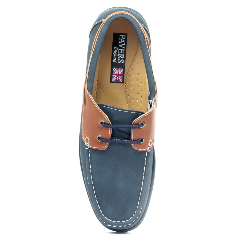 Smart Men Shoe Lace - up - Navy - Comfort Fits - Pavers England