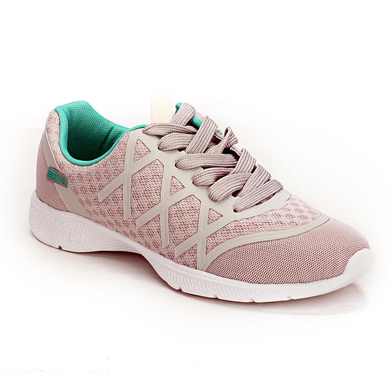 Casual Textile Lace-ups for Women - Silver - Sneakers - Pavers England