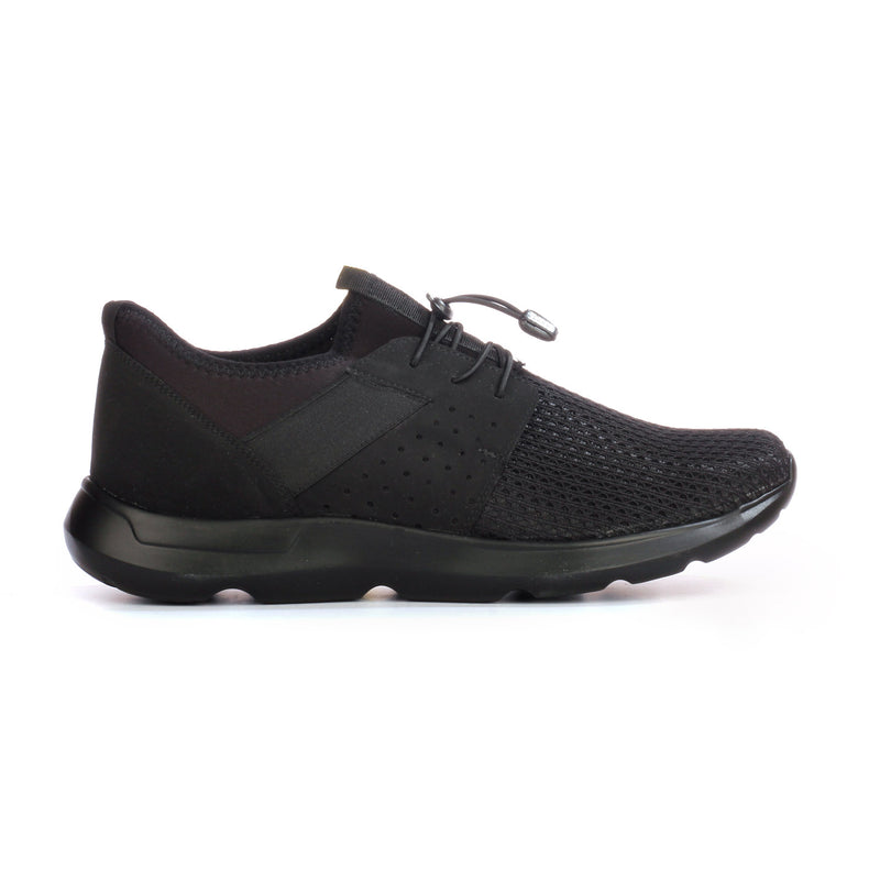 Textured lace-up textile shoes for men - Black - Sneakers - Pavers England