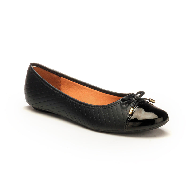 Ballerina Flats with Bow for Women - Black - Pumps - Pavers England
