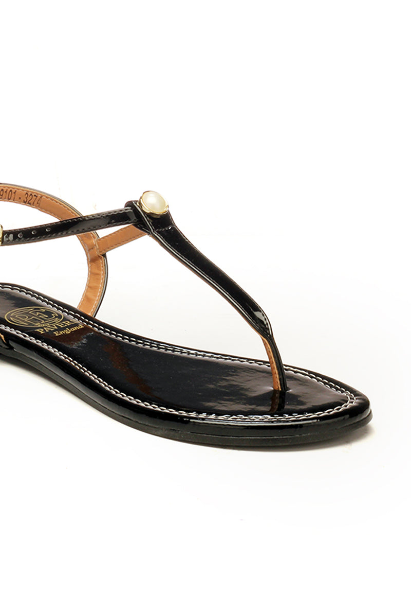 Ankle Strap Sandals with Blings for Women-Black - Sandals - Pavers England