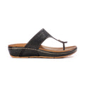 Toe Post with Medium Wedge Heel & T straps for Women - Toeposts - Pavers England