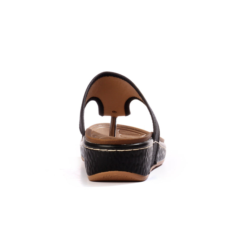 Toe Post with Medium Wedge Heel & T straps for Women - Toeposts - Pavers England