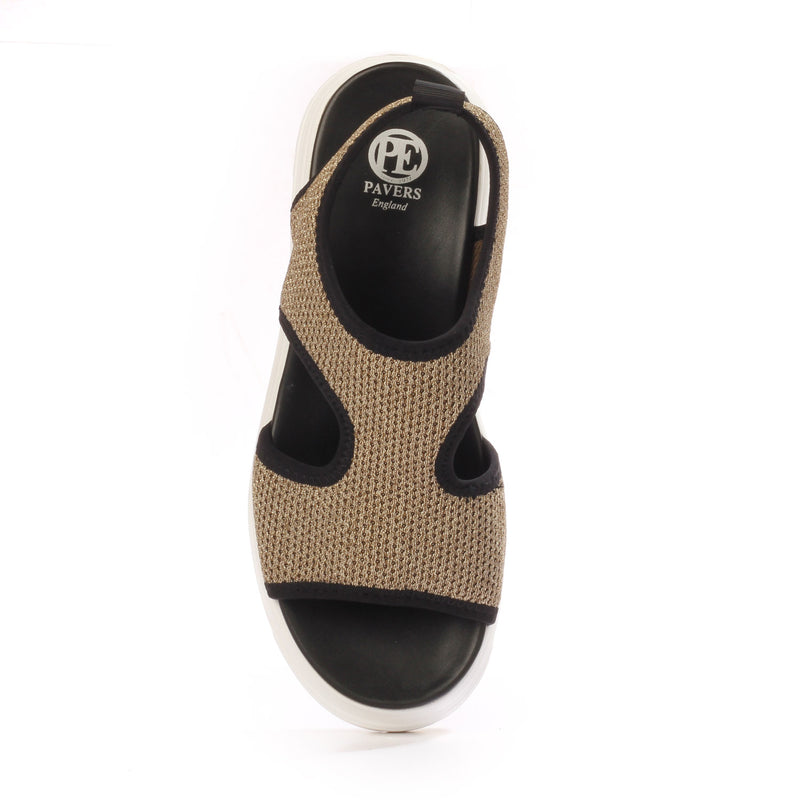 Solid Smart Sandal for Women-Gold - Sandals - Pavers England