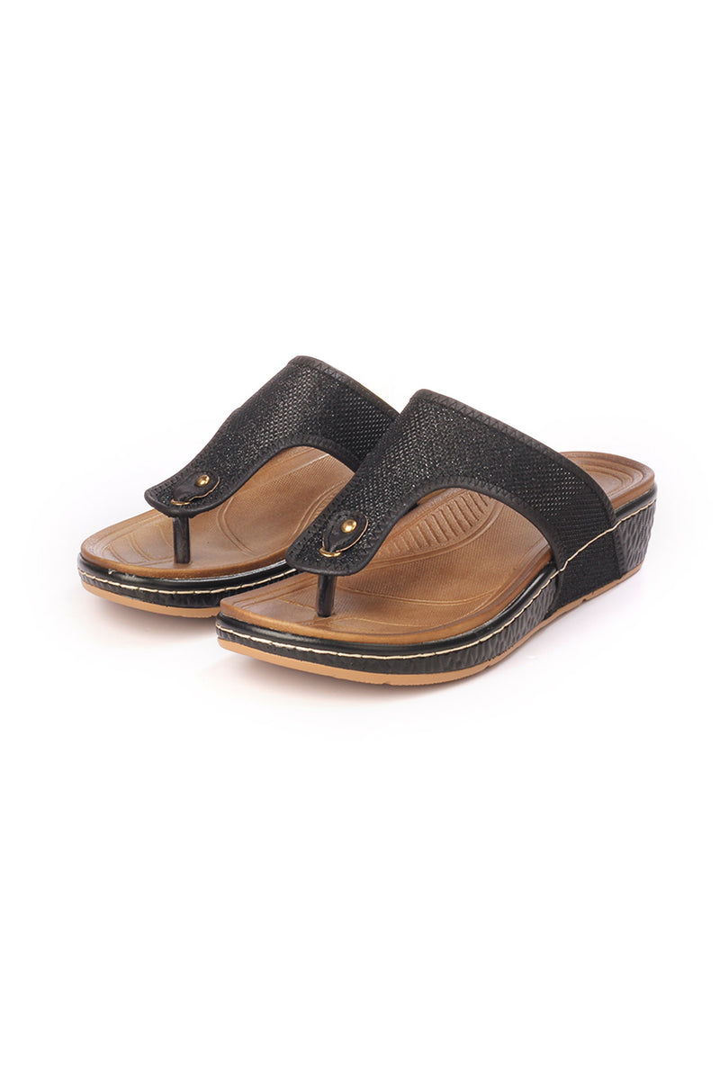 Toe Post with Medium Wedge Heel & T straps for Women - Toeposts - Pavers England
