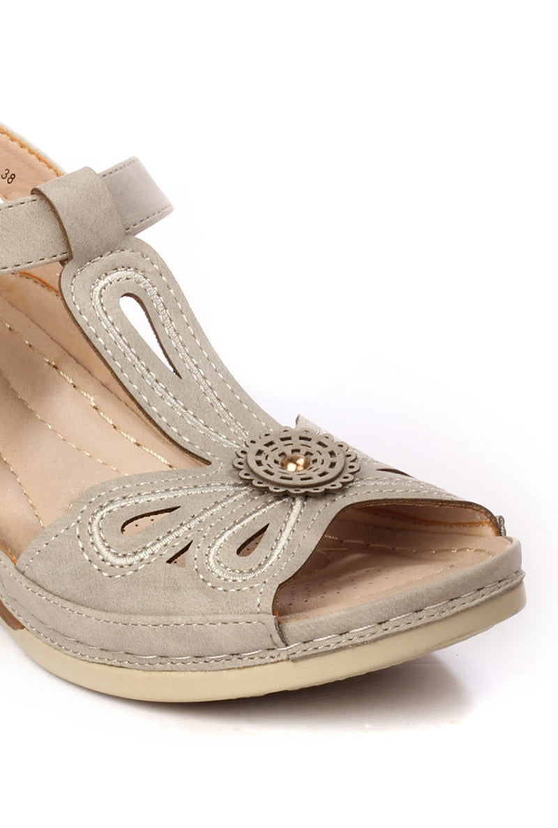 Comfortable Party Sandals for Women - Grey - Sandals - Pavers England