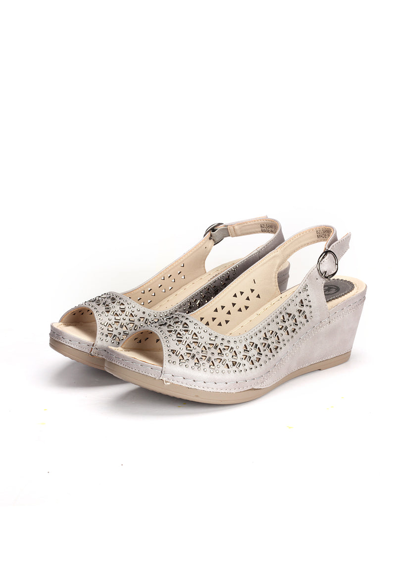 Laser Cut Wedges for Women - Sandals - Pavers England