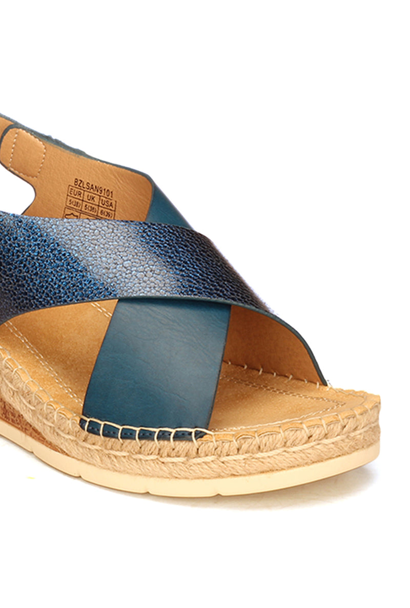 Casual Velcro Strap Sandals for Women - Navy - Sandals - Pavers England