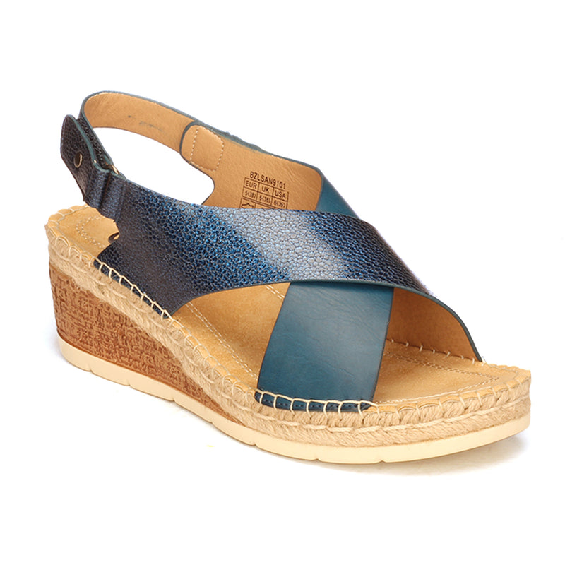 Casual Velcro Strap Sandals for Women - Navy - Sandals - Pavers England