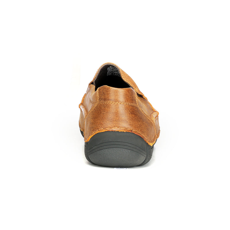 Trendy Textured Leather Slip-on - Tan - Comfort Fits - Pavers England