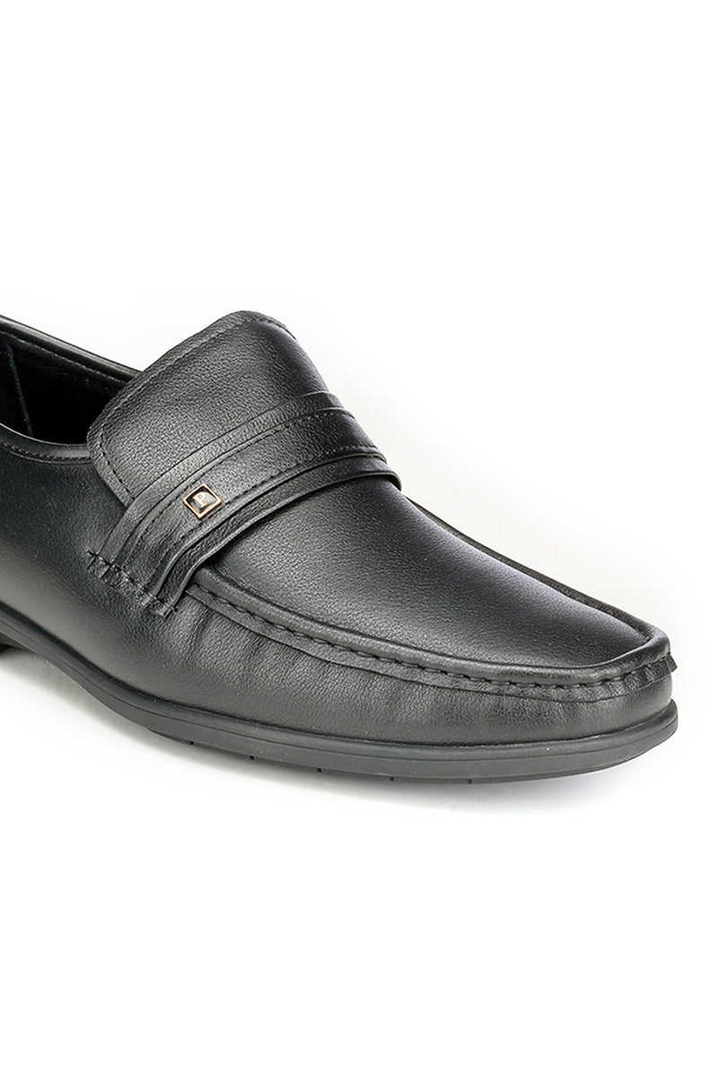 Formal Leather Slip-on Shoes - Black - Formal Loafers - Pavers England