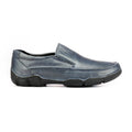 Trendy Textured Leather Slip-on - Navy - Comfort Fits - Pavers England