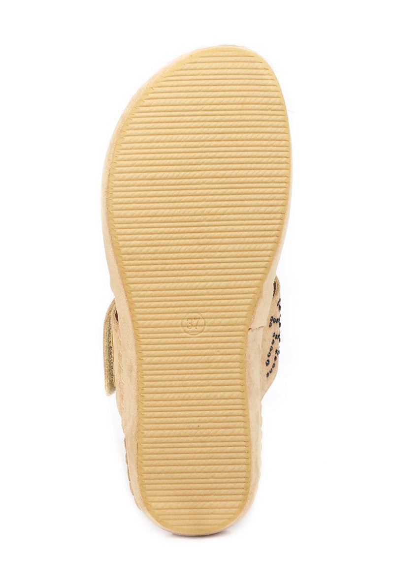 Embellished Toepost for Women-Beige - Toeposts - Pavers England