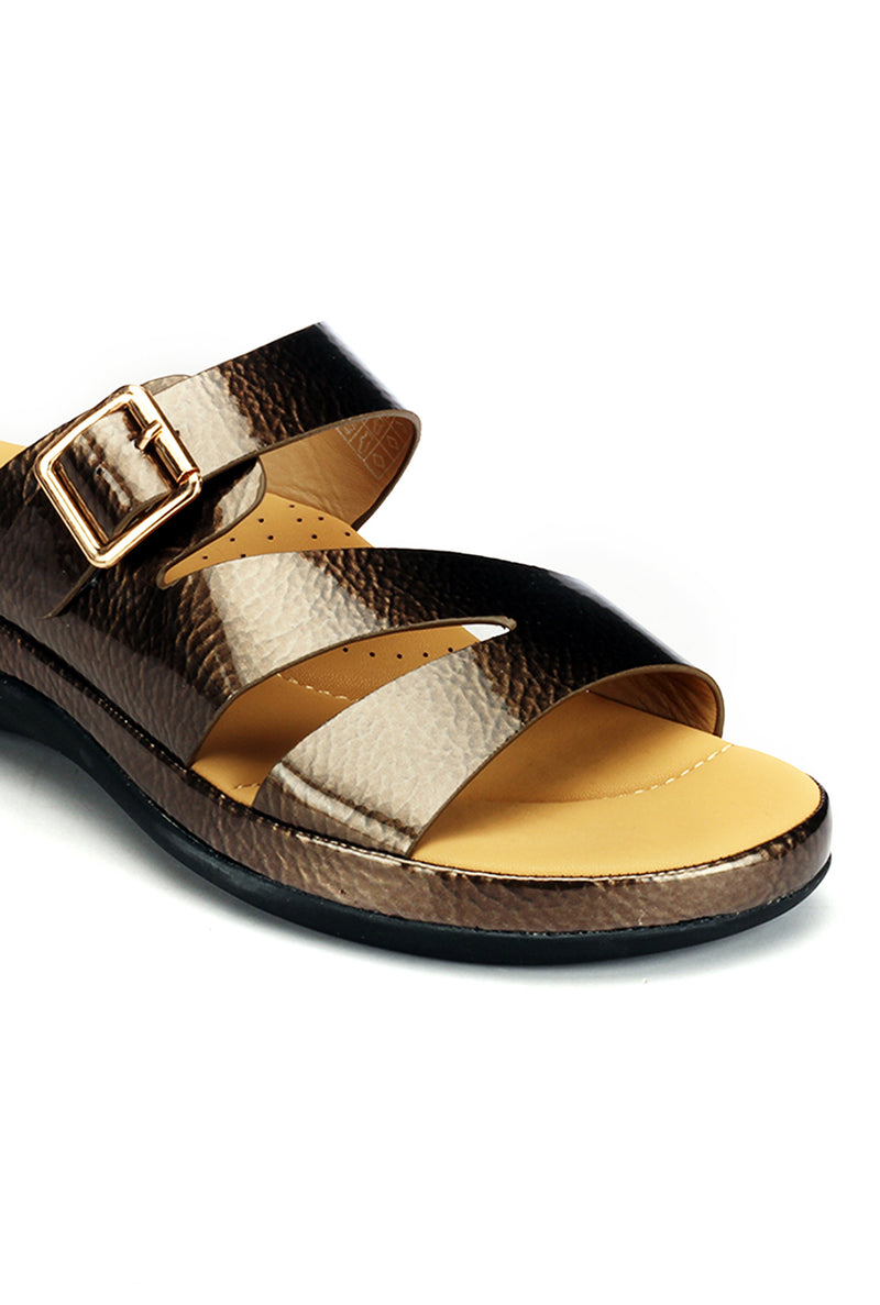 Slip-on Mules with Adjustable Strap