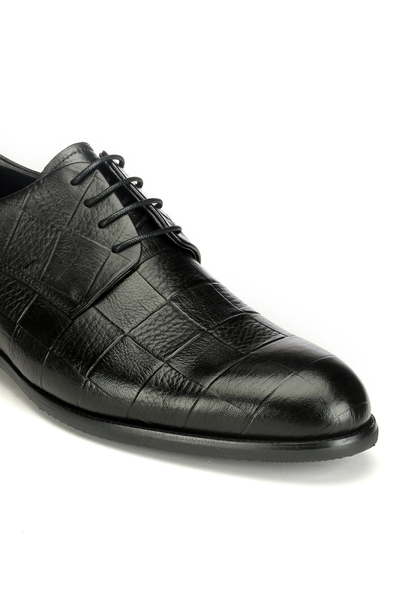 Men's Formal Shoe - Black - Laced Shoes - Pavers England