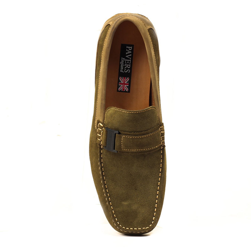 Men's Loafers - Green - Moccasins - Pavers England