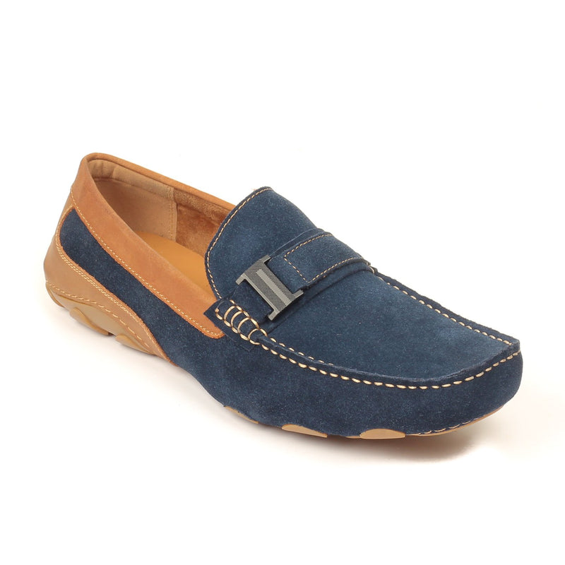 Men's Loafers - Navy - Moccasins - Pavers England