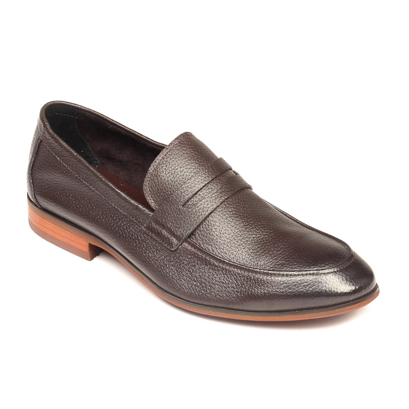 Men's Slip-on Shoe - Brown - Formal Loafers - Pavers England