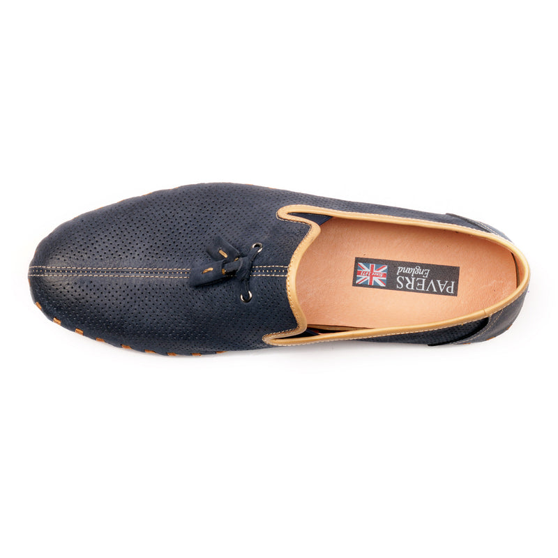Men's Loafers - Navy - Moccasins - Pavers England