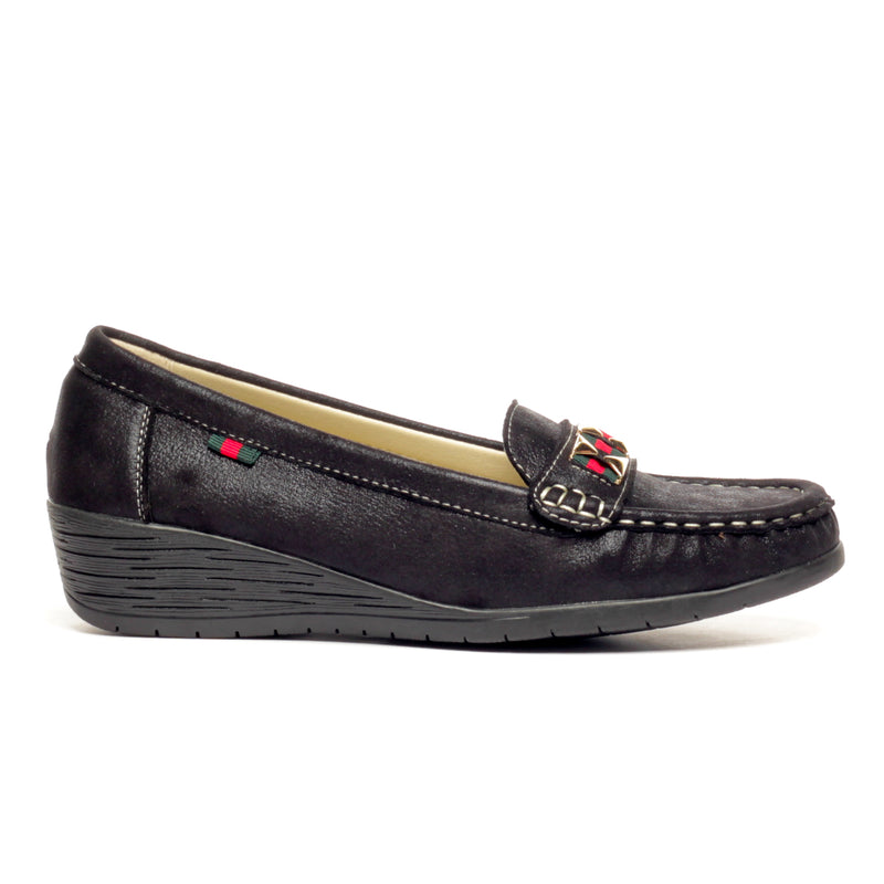 Metal Embellished Loafers for Women - Pavers England