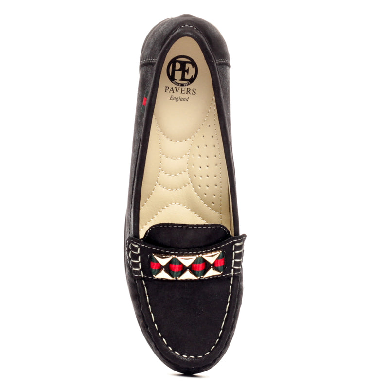 Metal Embellished Loafers for Women - Pavers England
