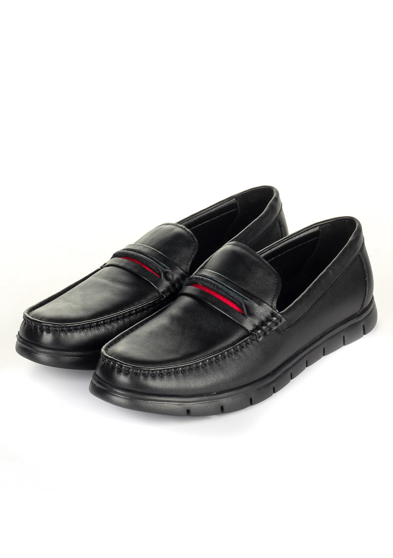 Formal Penny Loafers for Men - Black - Pavers England