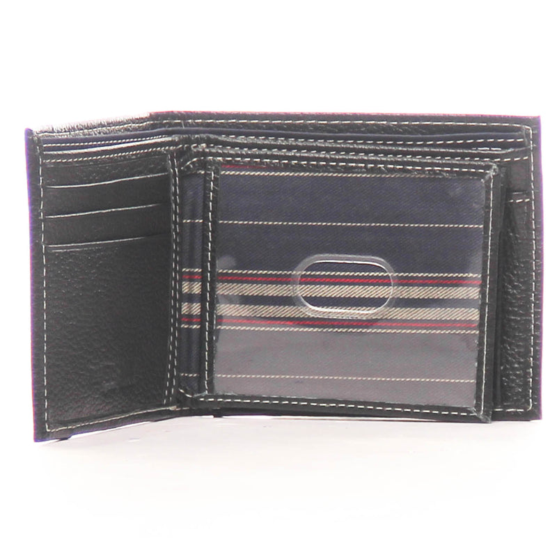 Textured Leather Wallet for Men