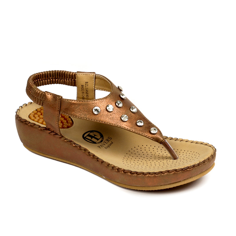 Jewel Embellished Slip-On Sandals for Women