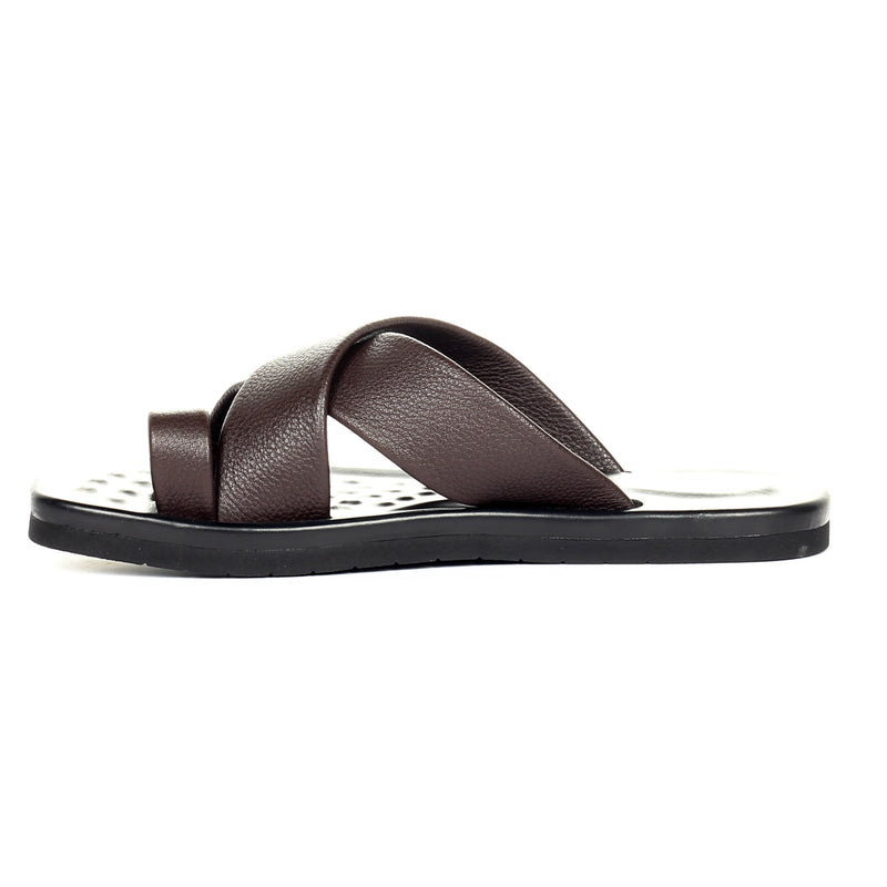 Men's Slip-on Casual Sandals - Brown - Open Toe - Pavers England