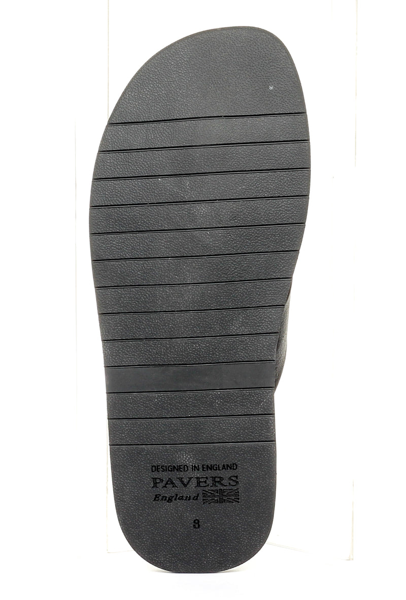 Men's Slip-on Casual Sandals - Black - Pavers England