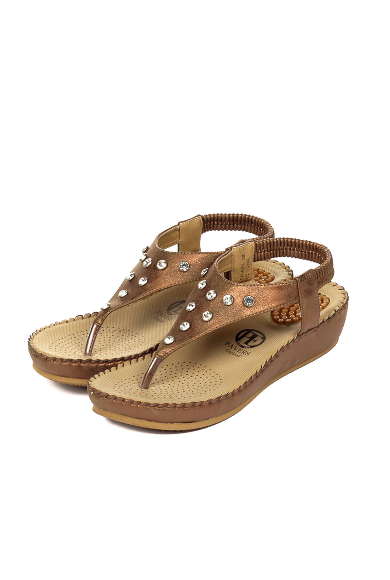 Jewel Embellished Slip-On Sandals for Women