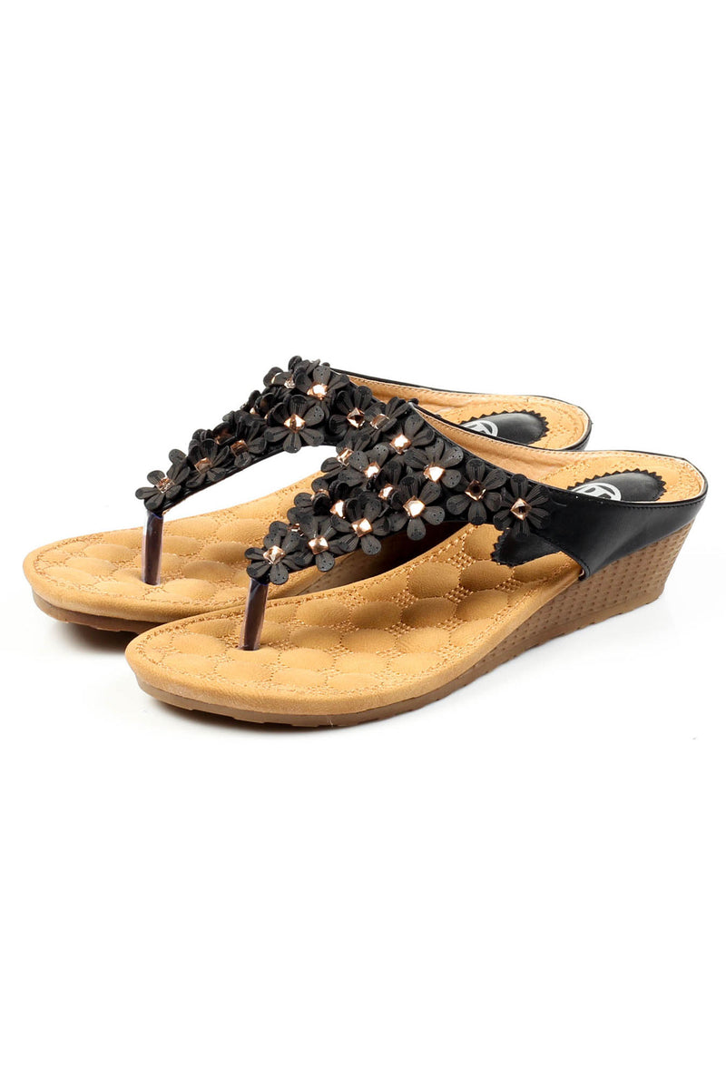 Toepost Wedges with Blings for Women
