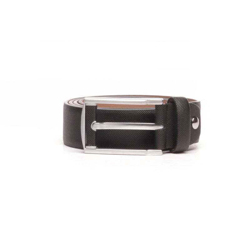 Leather Belt for Men with a Textured Finish - Black - Bags & Accessories - Pavers England