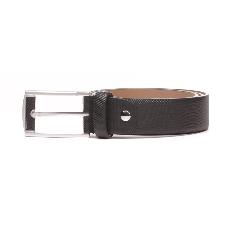 Leather Belt for Men with a Textured Finish - Black - Bags & Accessories - Pavers England