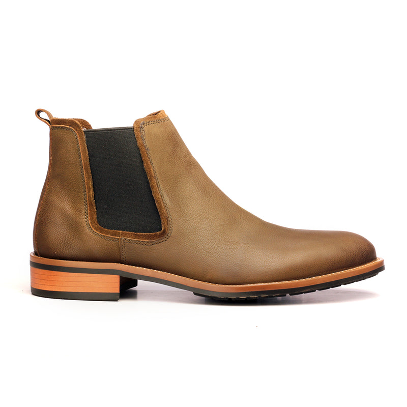 Plain-Toe Chelsea Boots for Men - Green - Boots - Pavers England