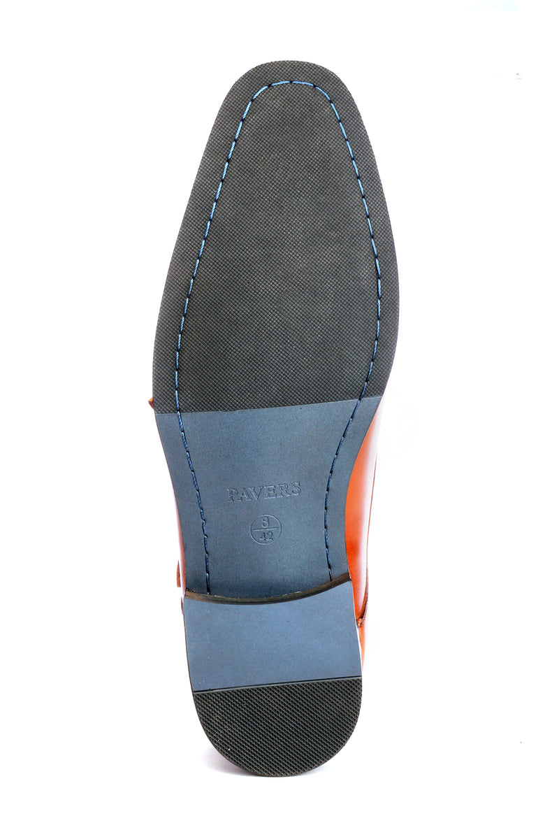 Men's Monk Shoe - Tan - Formal Loafers - Pavers England