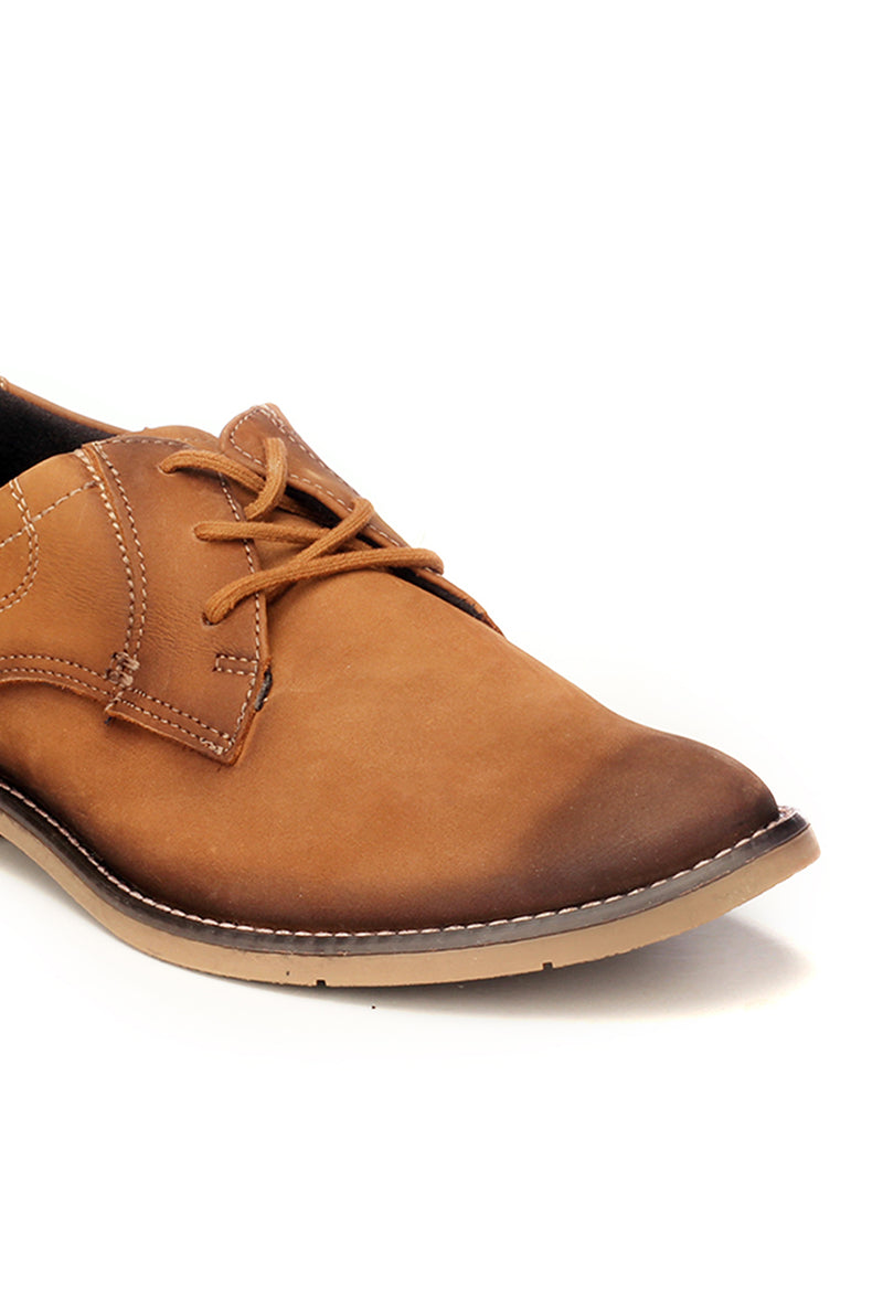 Men's Lace-up Shoe - Tan - Laced Shoes - Pavers England