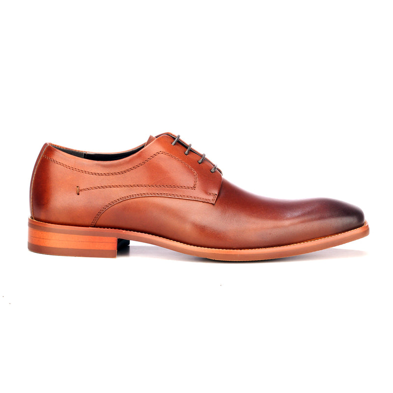 Men's Formal Derby Shoes - Tan - Laced Shoes - Pavers England