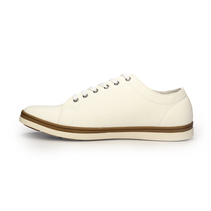 Textured Lace-ups for Men - White - Sneakers - Pavers England