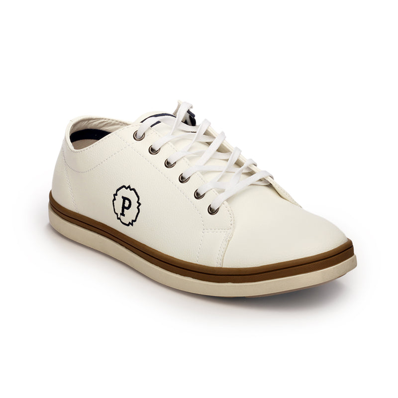 Textured Lace-ups for Men - White - Sneakers - Pavers England