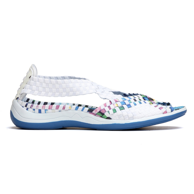 Elastic Peep Toe Slip-ons